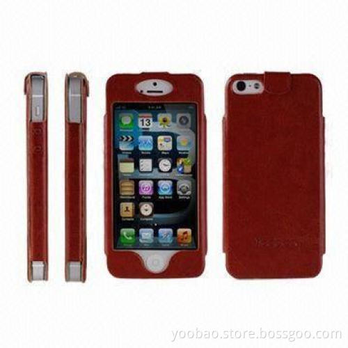 Beauty Leather Case for iPhone 5, Elegant Style, Slim, Full Protection